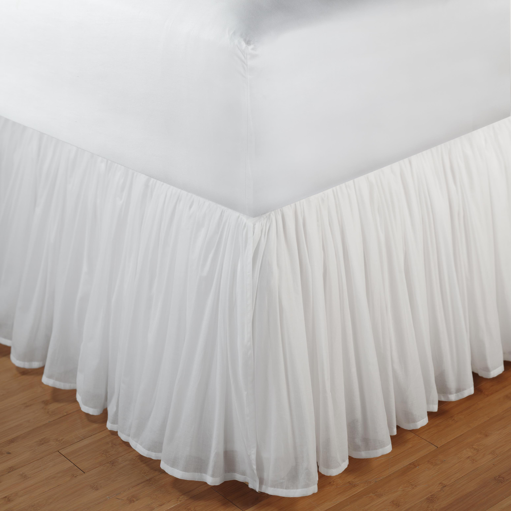 Greenland Home Fashion Cotton Voile Bed Skirt - White - Bild 2 von 10