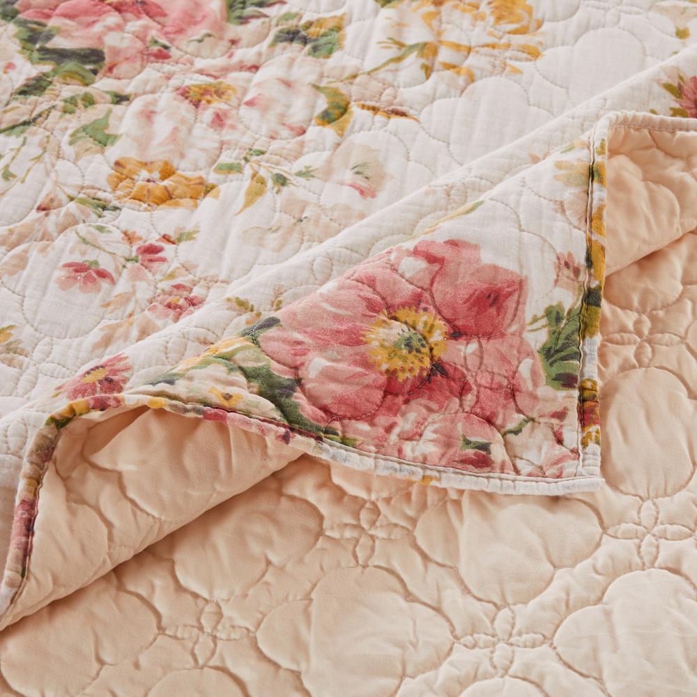 Greenland Home Fashions Grace Floral Design 3-Piece Quilt Set Buttercup - Picture 17 of 18