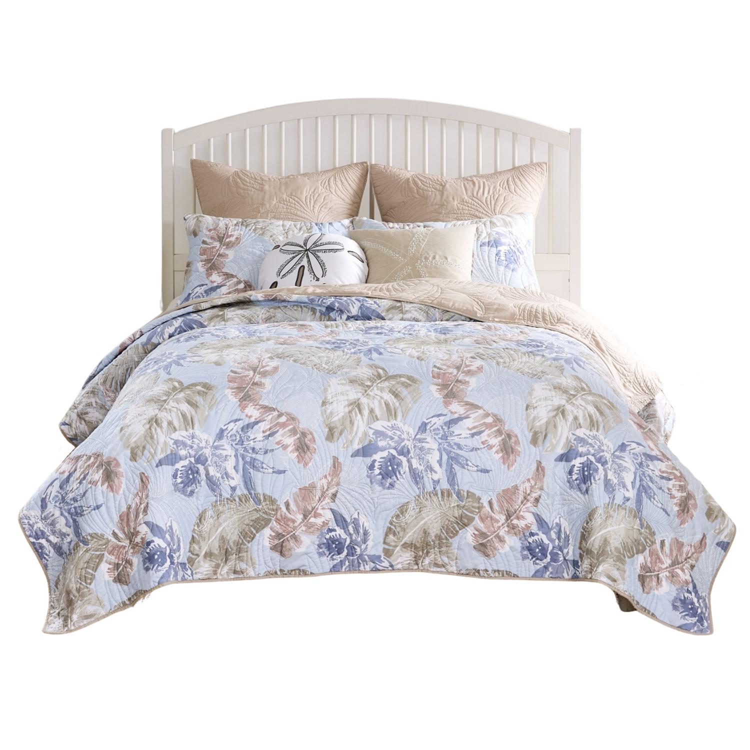 Greenland Home Fashions Tropics Quilt Set Mist - Picture 19 of 27