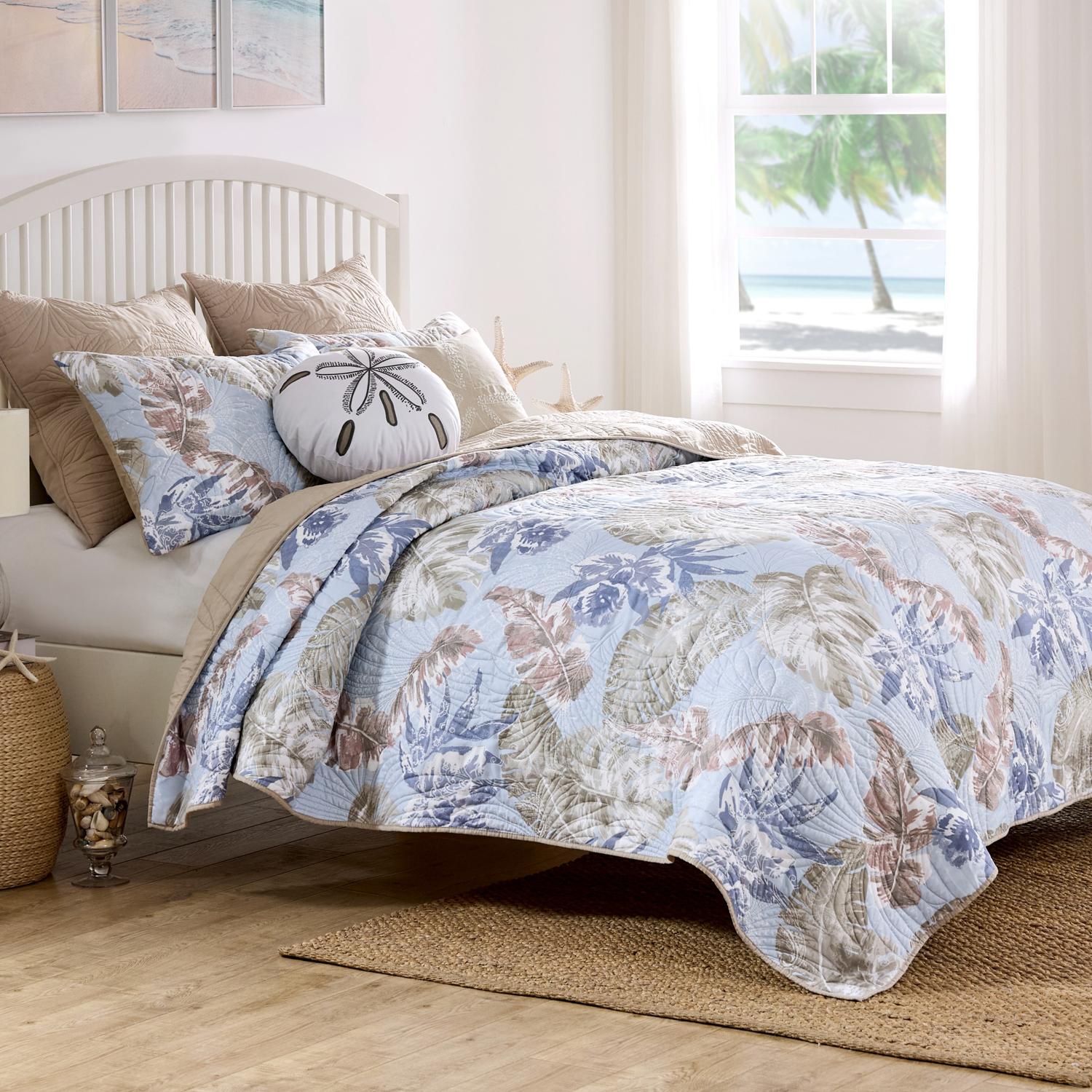 Greenland Home Fashions Tropics Quilt Set Mist - Picture 23 of 27
